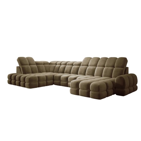 Narożnik wolnostojący TOLLO układ-U Lewy Elektryczna regulacja Tkanina SALVADOR 10