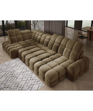 Narożnik wolnostojący TOLLO układ-U Lewy Elektryczna regulacja Tkanina SALVADOR 10