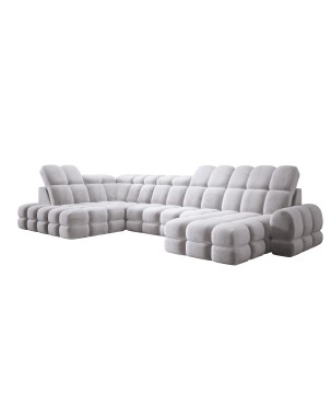 Narożnik wolnostojący TOLLO układ-U Lewy Elektryczna regulacja Tkanina SALVADOR 13