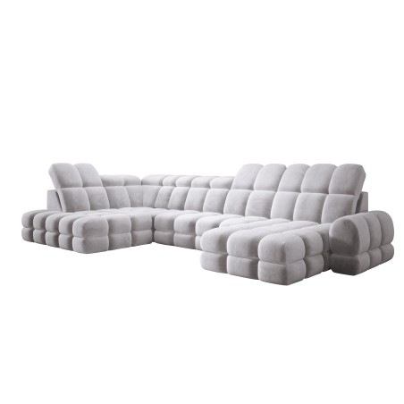 Narożnik wolnostojący TOLLO układ-U Lewy Elektryczna regulacja Tkanina SALVADOR 13