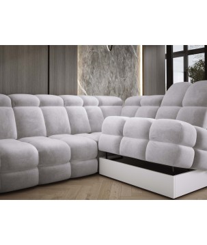 Narożnik wolnostojący TOLLO układ-U Lewy Elektryczna regulacja Tkanina SALVADOR 13