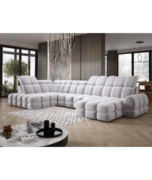 Narożnik wolnostojący TOLLO układ-U Lewy Elektryczna regulacja Tkanina SALVADOR 13