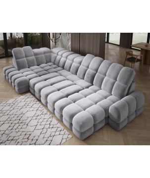 Narożnik wolnostojący TOLLO układ-U Lewy Elektryczna regulacja Tkanina SALVADOR 14