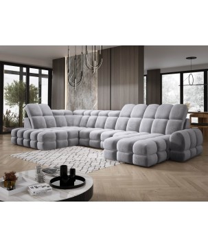 Narożnik wolnostojący TOLLO układ-U Lewy Elektryczna regulacja Tkanina SALVADOR 14