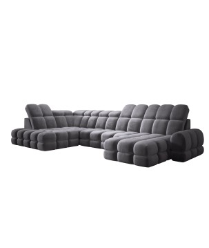 Narożnik wolnostojący TOLLO układ-U Lewy Elektryczna regulacja Tkanina SALVADOR 15