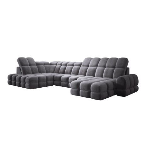 Narożnik wolnostojący TOLLO układ-U Lewy Elektryczna regulacja Tkanina SALVADOR 15