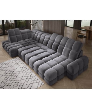 Narożnik wolnostojący TOLLO układ-U Lewy Elektryczna regulacja Tkanina SALVADOR 15