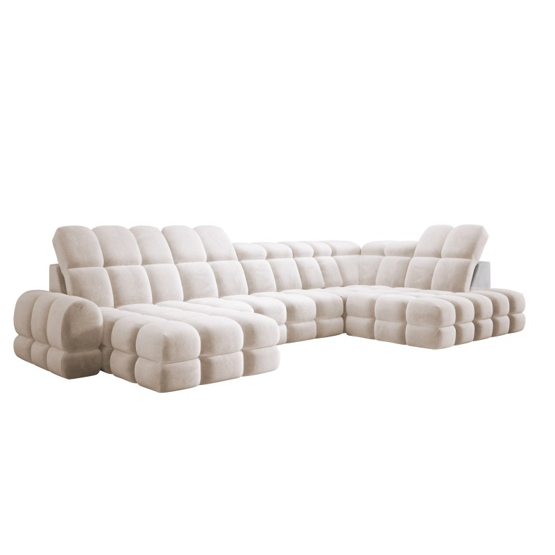 Narożnik wolnostojący TOLLO układ-U Prawy Elektryczna regulacja Tkanina SALVADOR 01