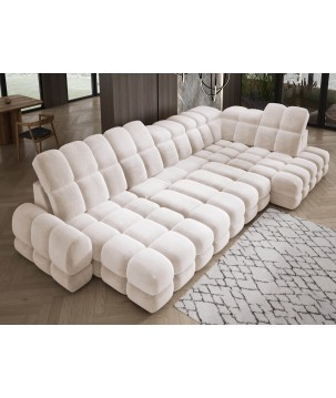 Narożnik wolnostojący TOLLO układ-U Prawy Elektryczna regulacja Tkanina SALVADOR 01