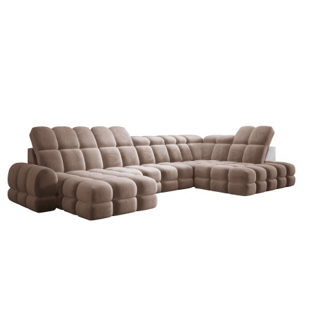 Narożnik wolnostojący TOLLO układ-U Prawy Elektryczna regulacja Tkanina SALVADOR 03