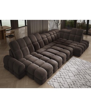 Narożnik wolnostojący TOLLO układ-U Prawy Elektryczna regulacja Tkanina SALVADOR 04