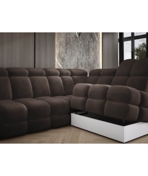 Narożnik wolnostojący TOLLO układ-U Prawy Elektryczna regulacja Tkanina SALVADOR 04