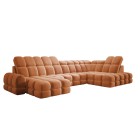 Narożnik wolnostojący TOLLO układ-U Prawy Elektryczna regulacja Tkanina SALVADOR 08