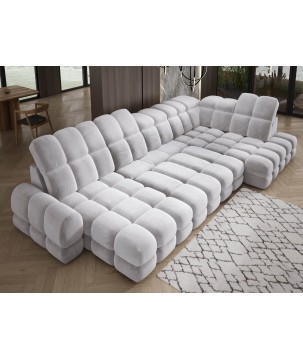 Narożnik wolnostojący TOLLO układ-U Prawy Elektryczna regulacja Tkanina SALVADOR 13