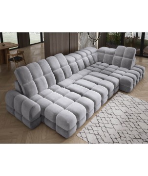 Narożnik wolnostojący TOLLO układ-U Prawy Elektryczna regulacja Tkanina SALVADOR 14