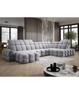 Narożnik wolnostojący TOLLO układ-U Prawy Elektryczna regulacja Tkanina SALVADOR 14