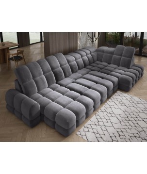 Narożnik wolnostojący TOLLO układ-U Prawy Elektryczna regulacja Tkanina SALVADOR 15