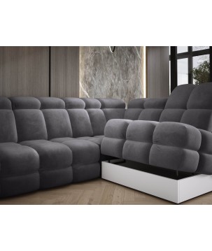 Narożnik wolnostojący TOLLO układ-U Prawy Elektryczna regulacja Tkanina SALVADOR 15