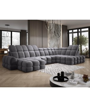 Narożnik wolnostojący TOLLO układ-U Prawy Elektryczna regulacja Tkanina SALVADOR 15