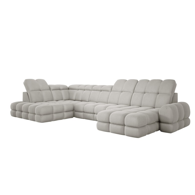 Narożnik wolnostojący TOLLO układ-U Lewy Elektryczna regulacja Tkanina SOLAR 03