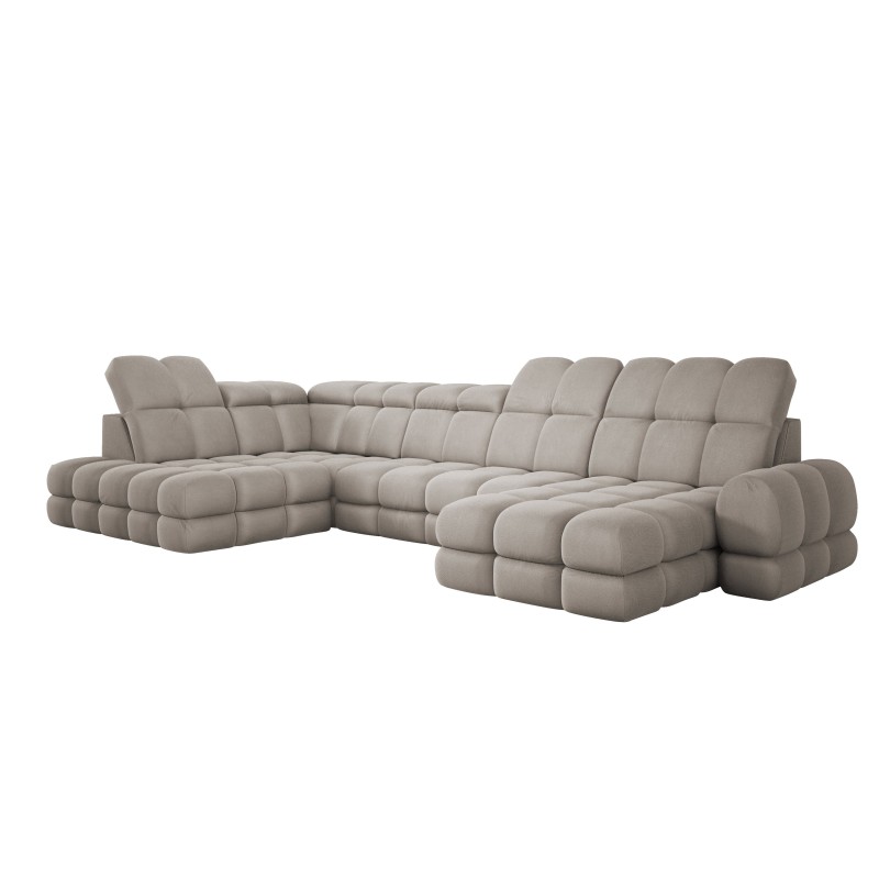 Narożnik wolnostojący TOLLO układ-U Lewy Elektryczna regulacja Tkanina SOLAR 16