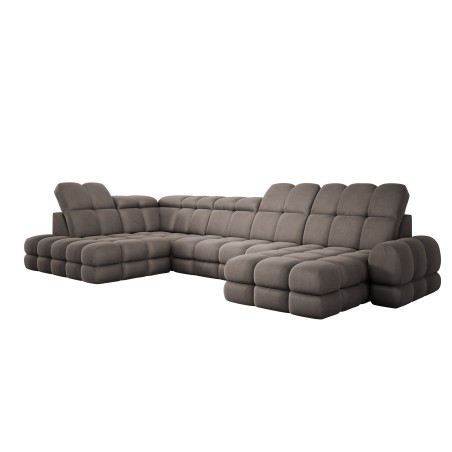 Narożnik wolnostojący TOLLO układ-U Lewy Elektryczna regulacja Tkanina SOLAR 28