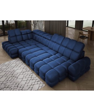 Narożnik wolnostojący TOLLO układ-U Lewy Elektryczna regulacja Tkanina SOLAR 79