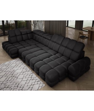 Narożnik wolnostojący TOLLO układ-U Lewy Elektryczna regulacja Tkanina SOLAR 99