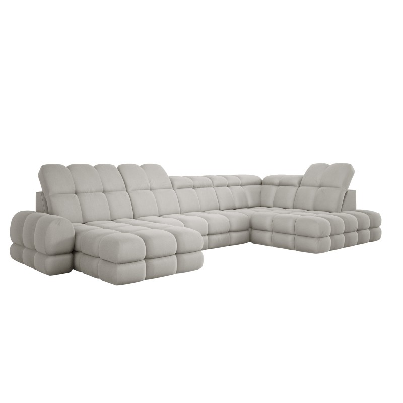 Narożnik wolnostojący TOLLO układ-U Prawy Elektryczna regulacja Tkanina SOLAR 03