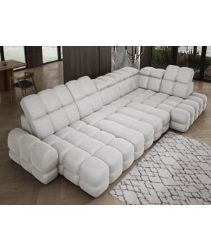 Narożnik wolnostojący TOLLO układ-U Prawy Elektryczna regulacja Tkanina SOLAR 03