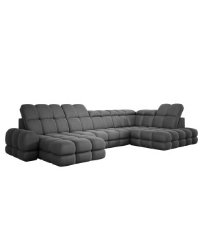 Narożnik wolnostojący TOLLO układ-U Prawy Elektryczna regulacja Tkanina SOLAR 96