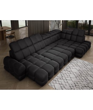 Narożnik wolnostojący TOLLO układ-U Prawy Elektryczna regulacja Tkanina SOLAR 99