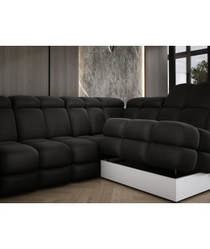 Narożnik wolnostojący TOLLO układ-U Prawy Elektryczna regulacja Tkanina SOLAR 99