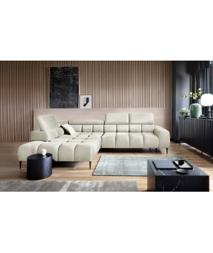 Narożnik wolnostojący PLAZA układ Lewy w tkaninie MONOLITH 02