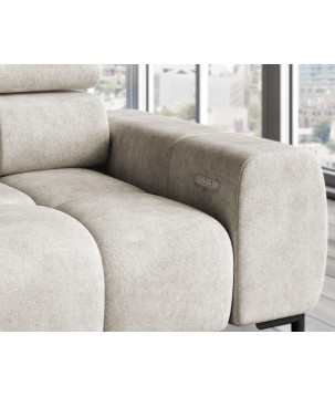 Narożnik wolnostojący PLAZA układ Lewy w tkaninie MONOLITH 02