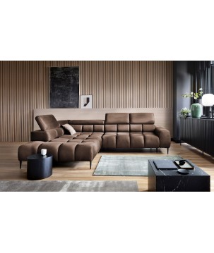 Narożnik wolnostojący PLAZA układ Lewy w tkaninie MONOLITH 15