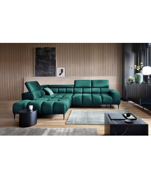 Narożnik wolnostojący PLAZA układ Lewy w tkaninie MONOLITH 37