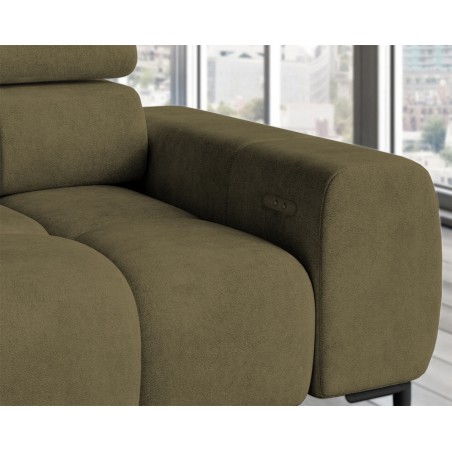 Narożnik wolnostojący PLAZA układ Lewy w tkaninie MONOLITH 38