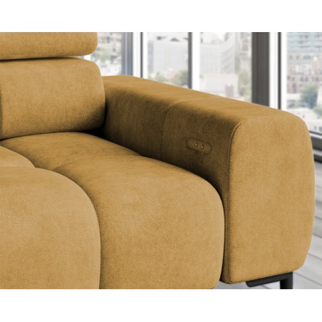 Narożnik wolnostojący PLAZA układ Lewy w tkaninie MONOLITH 48