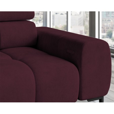 Narożnik wolnostojący PLAZA układ Lewy w tkaninie MONOLITH 69