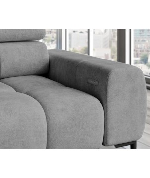 Narożnik wolnostojący PLAZA układ Lewy w tkaninie MONOLITH 84