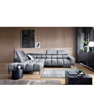 Narożnik wolnostojący PLAZA układ Lewy w tkaninie MONOLITH 84