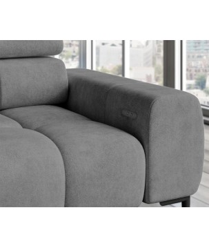 Narożnik wolnostojący PLAZA układ Lewy w tkaninie MONOLITH 85