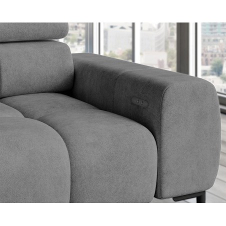 Narożnik wolnostojący PLAZA układ Lewy w tkaninie MONOLITH 85