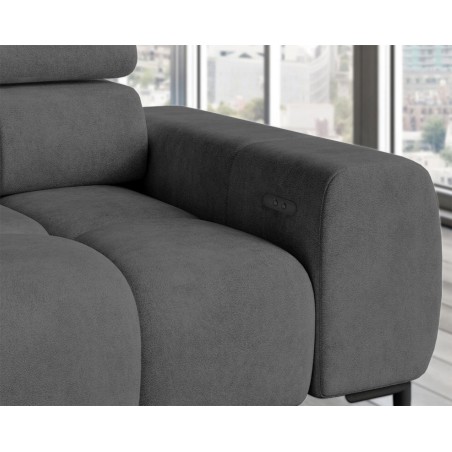 Narożnik wolnostojący PLAZA układ Lewy w tkaninie MONOLITH 92