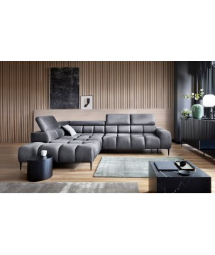 Narożnik wolnostojący PLAZA układ Lewy w tkaninie MONOLITH 92