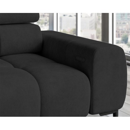 Narożnik wolnostojący PLAZA układ Lewy w tkaninie MONOLITH 95