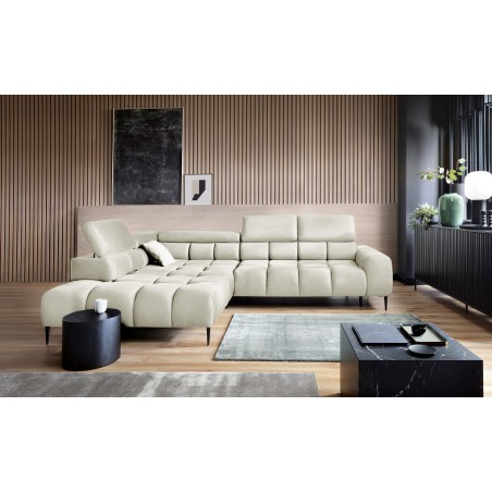 Narożnik wolnostojący PLAZA układ Prawy w tkaninie MONOLITH 02