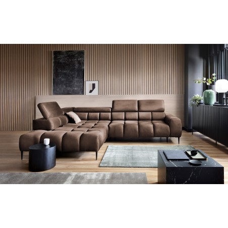 Narożnik wolnostojący PLAZA układ Prawy w tkaninie MONOLITH 15