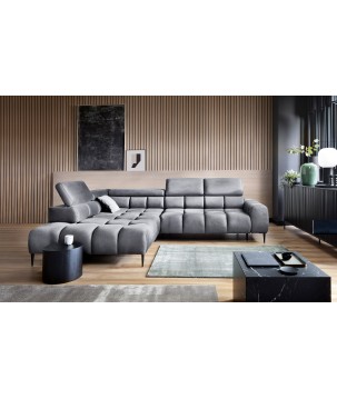 Narożnik wolnostojący PLAZA układ Prawy w tkaninie MONOLITH 85